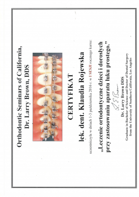 certyfikat Klaudia Rojewska