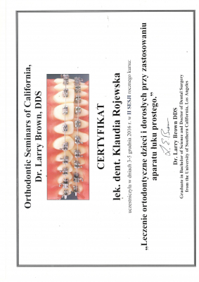 certyfikat Klaudia Rojewska