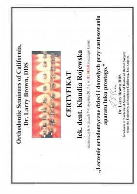 certyfikat Klaudia Rojewska