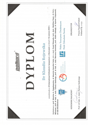 certyfikat Klaudia Rojewska